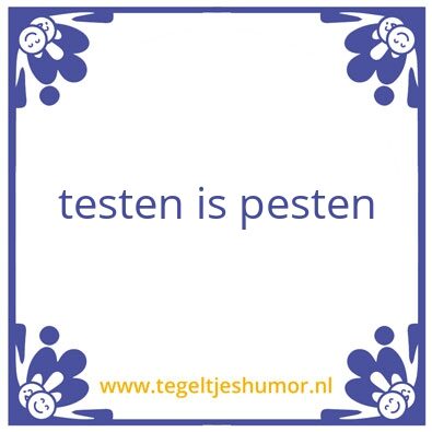 Tegeltje: test