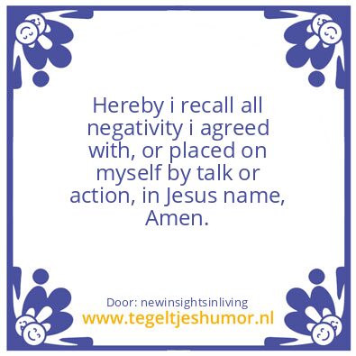 Tegeltje: prayer