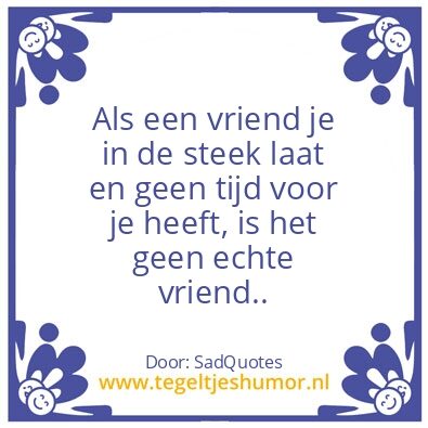Tegeltje: Verdriet..