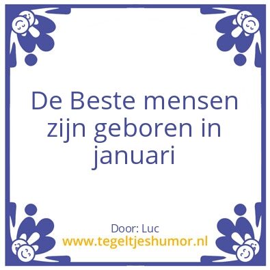 Tegeltje: Januaritegel