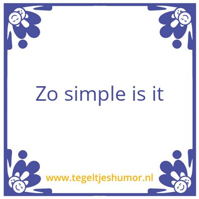 Tegeltje: ja