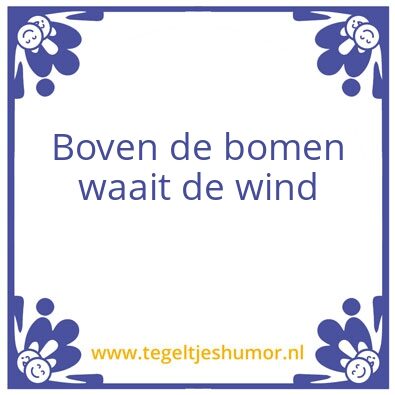 Tegeltje: Wind