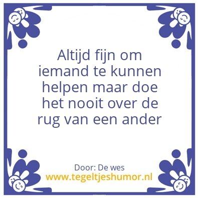 Tegeltje: Hulp