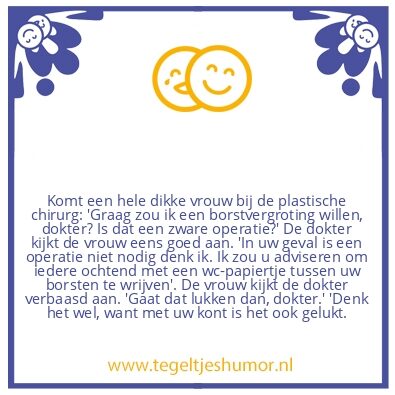 Tegeltje: Plastische Chirurg