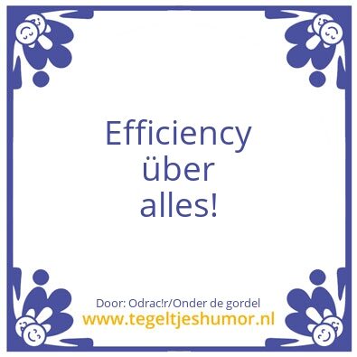 Tegeltje: Modern management