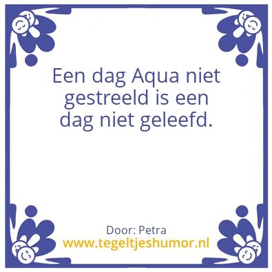 Tegeltje: Aqua