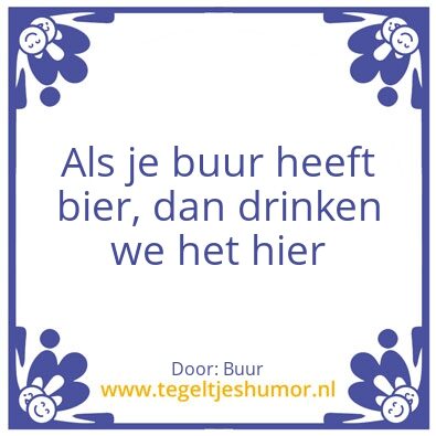 Tegeltje: Bier