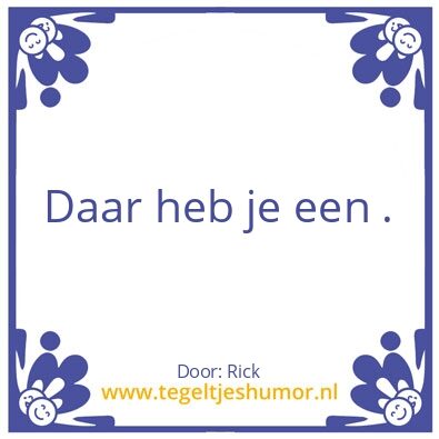 Tegeltje: Punt