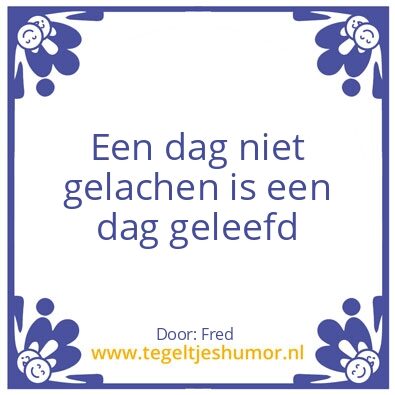 Tegeltje: Lachen