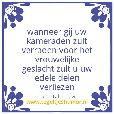 Tegeltje: Bro code 1