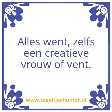 Tegeltje: Alles went