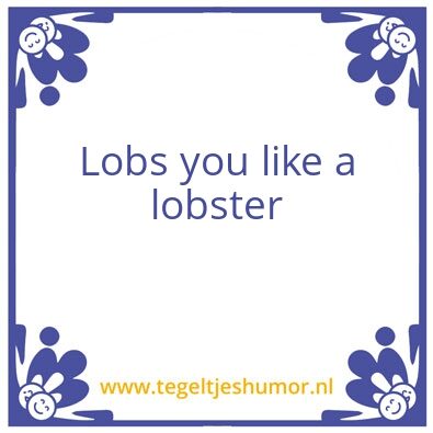 Tegeltje: lobster