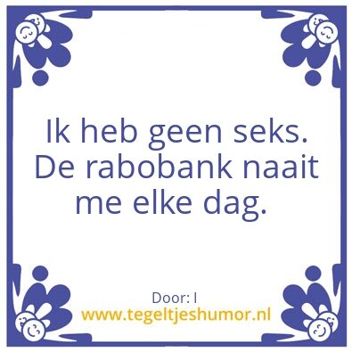 Tegeltje: Humor