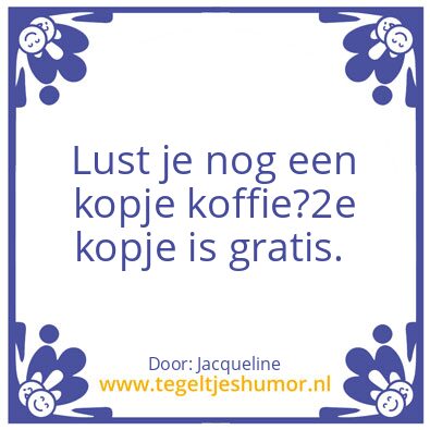 Tegeltje: Koffie
