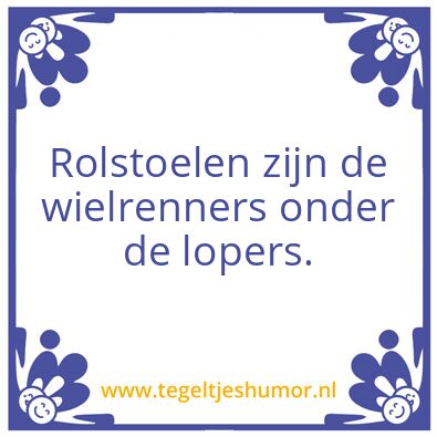 Tegeltje: Rolling Wheels