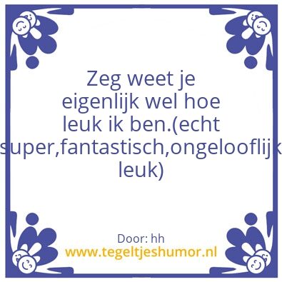 Tegeltje: hh