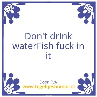 Tegeltje: Water