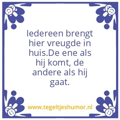Tegeltje: Welkom