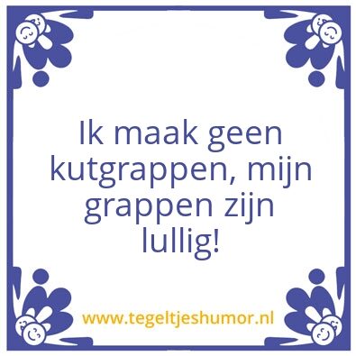 Tegeltje: Opmerking
