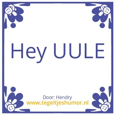 Tegeltje: Voor Arnold