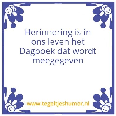 Tegeltje: Gekregen van een wijs man