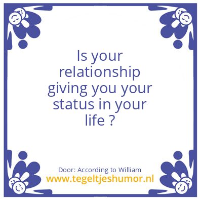 Tegeltje: Status.