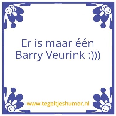 Tegeltje: Barry