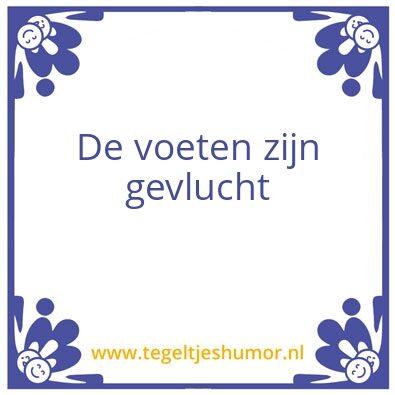 Tegeltje: voe