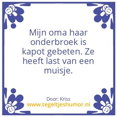 Tegeltje: Leuk