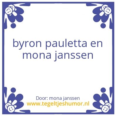 Tegeltje: mona