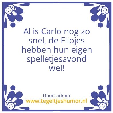 Tegeltje: grapje