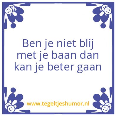 Tegeltje: Ontslag