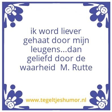 Tegeltje: rutte