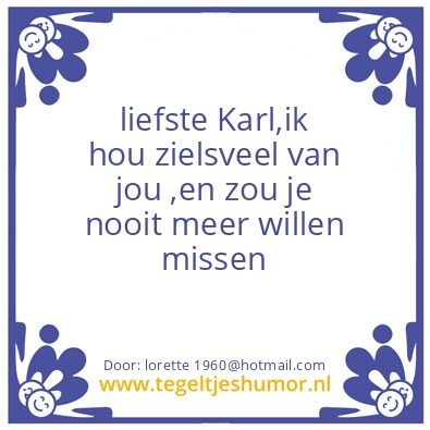 Tegeltje: lorette
