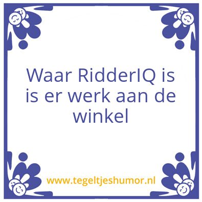 Tegeltje: Ridder