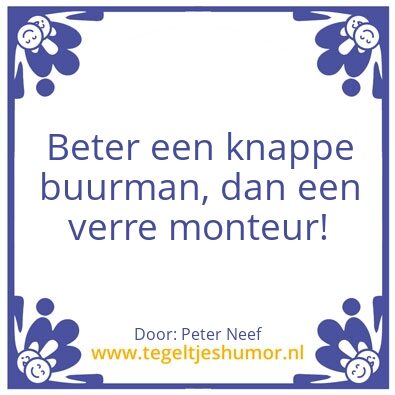 Tegeltje: Buurman