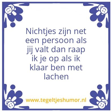Tegeltje: Nichtjes