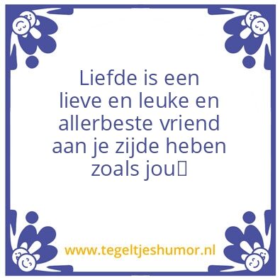 Tegeltje: Liefde is