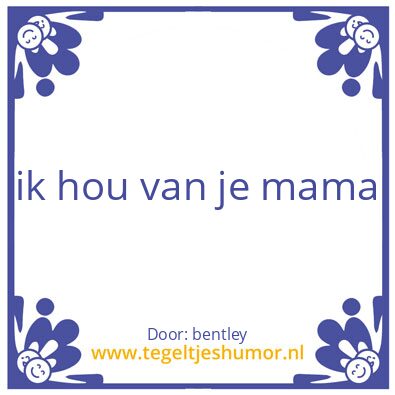 Tegeltje: bentley