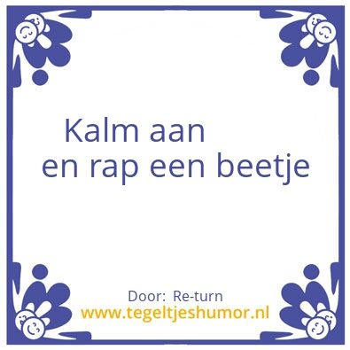 Tegeltje: Tegeltje