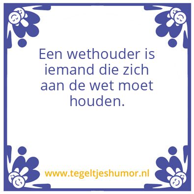Tegeltje: Wethouder