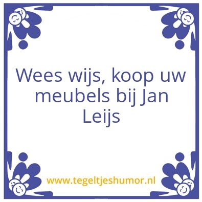 Tegeltje: JL