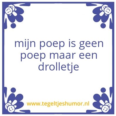 Tegeltje: poep