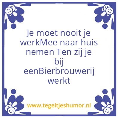 Tegeltje: Bier