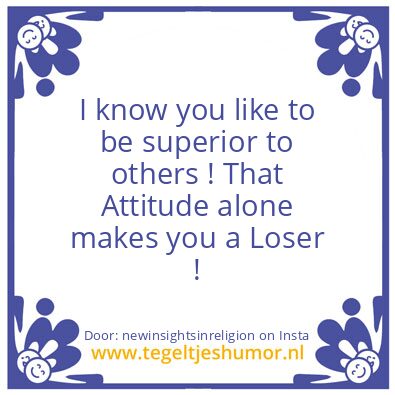 Tegeltje: loser as leader