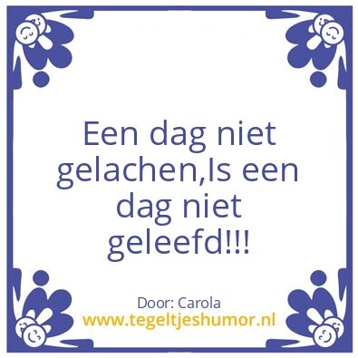 Tegeltje: Een dag..