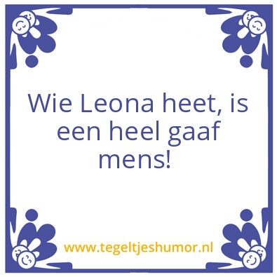 Tegeltje: Leona