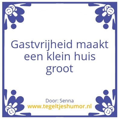 Tegeltje: Gastvrijheid