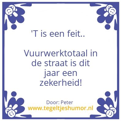 Tegeltje: Vuurwerktotaal