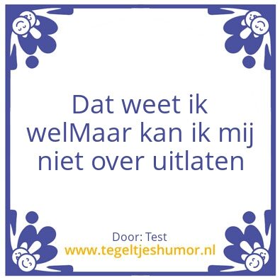 Tegeltje: Tegel
